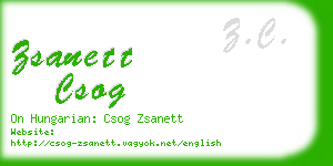 zsanett csog business card